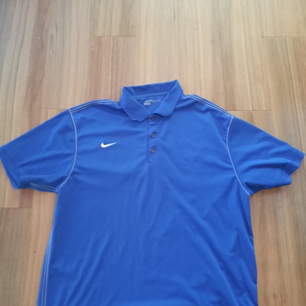 Nike Royal Blue Golf Polo w/ white Trim-XXL; Free Shipping!